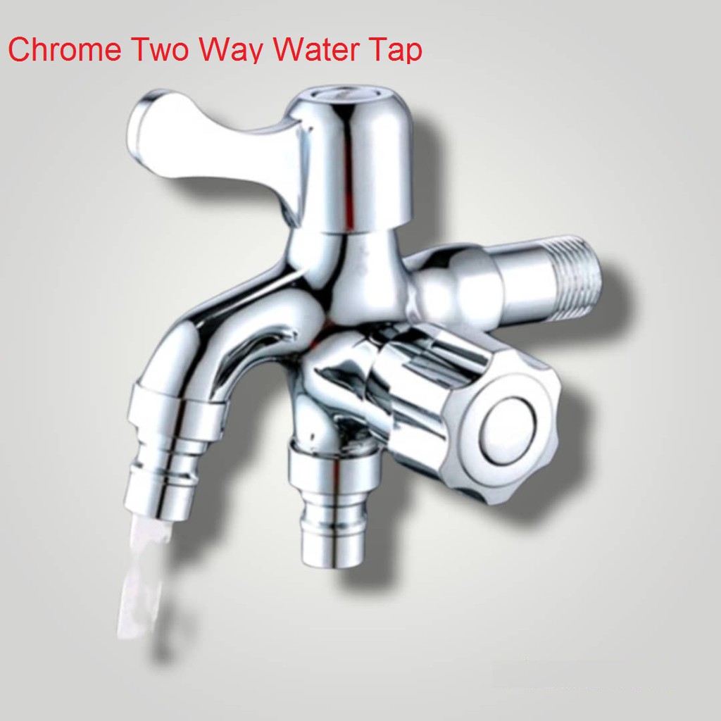 Chrome Two Way TAP / Water Tap / Washing Machine Tap Shopee Malaysia
