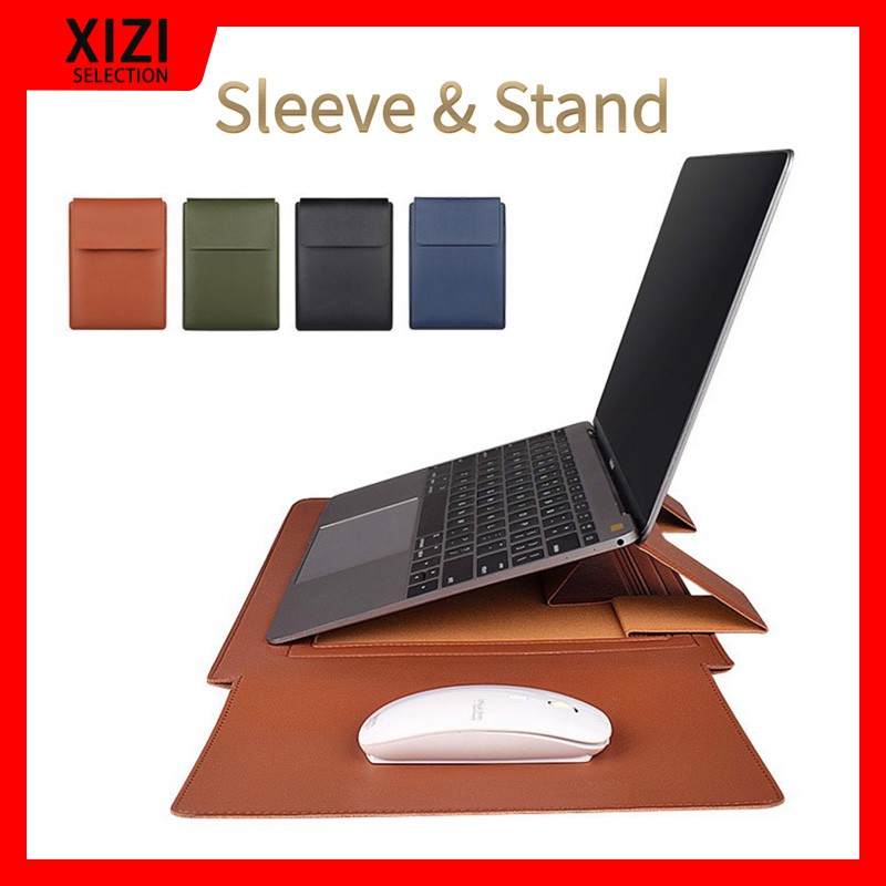 [Laptop sleeve & Stand] Laptop stand bag/Pouch Leather Sleeve