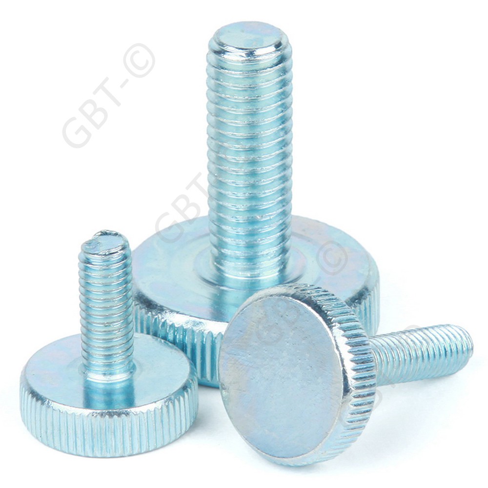 M8 M10 Knurled Thumb Screws Hand Grip Knob Bolts Zinc Plated Steel