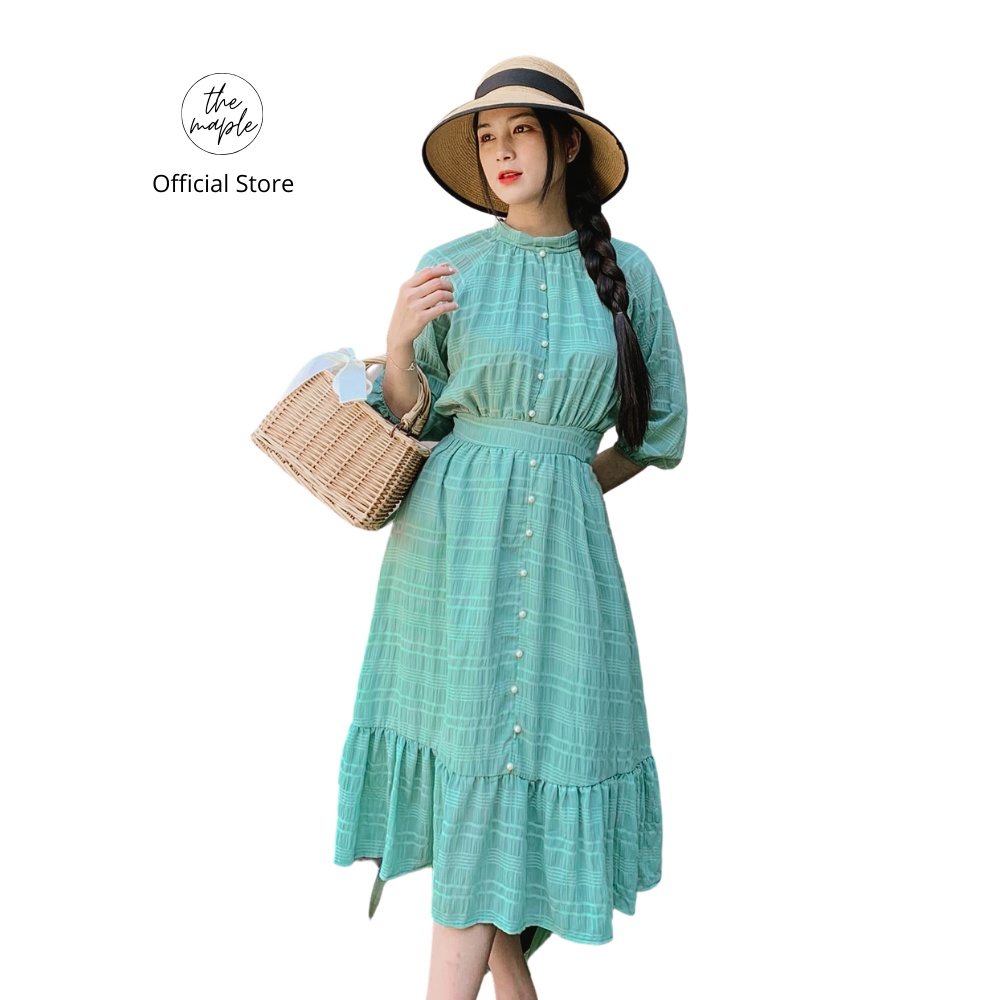 The MAPLE vintage office dress with neck Shopee Malaysia
