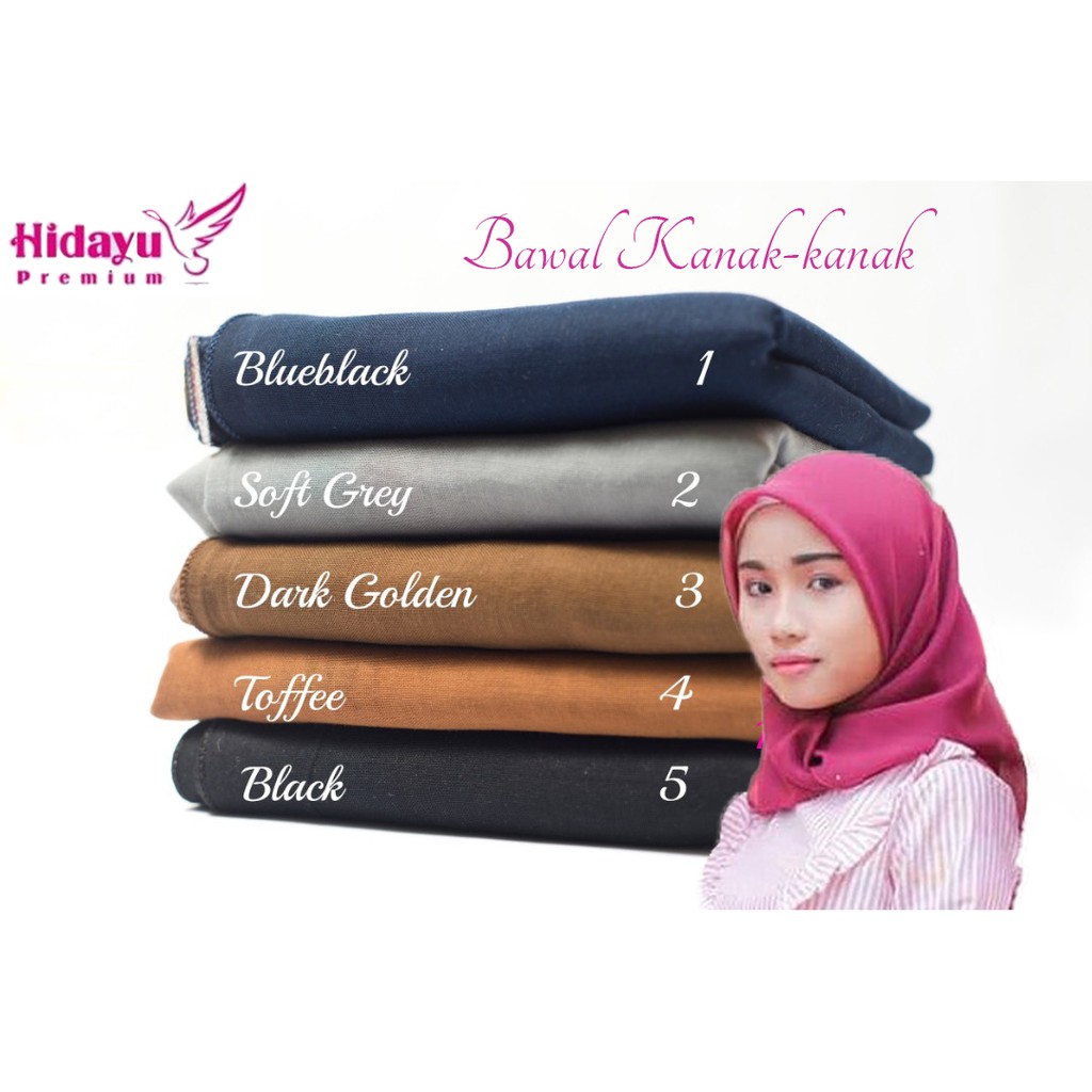 [HIDAYU PREMIUM] TUDUNG BAWAL KANAKKANAK BIDANG 36 COTTON PREMIUM
