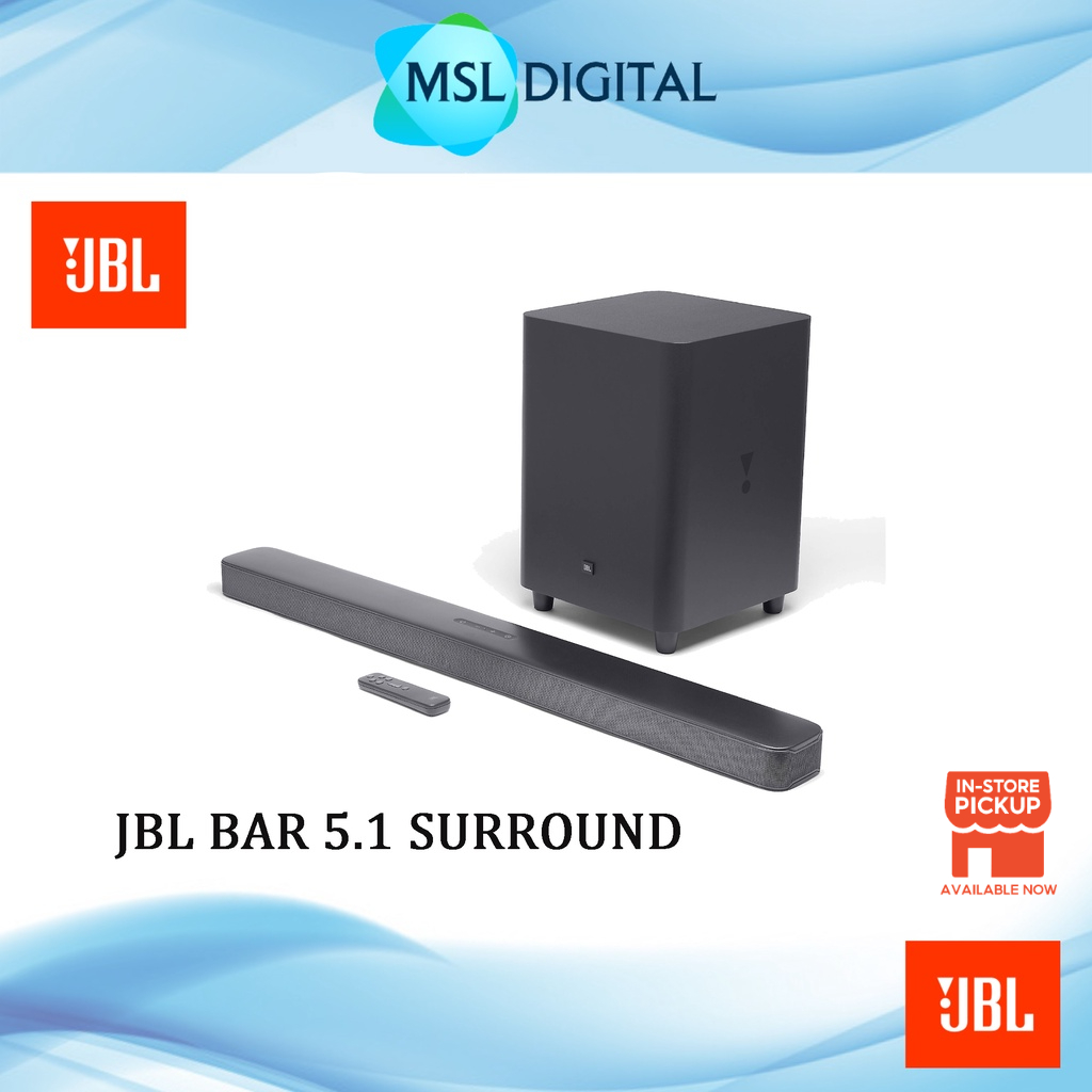 JBL Bar 5.1 Channel Soundbar with MultiBeam Sound Technology Wireless