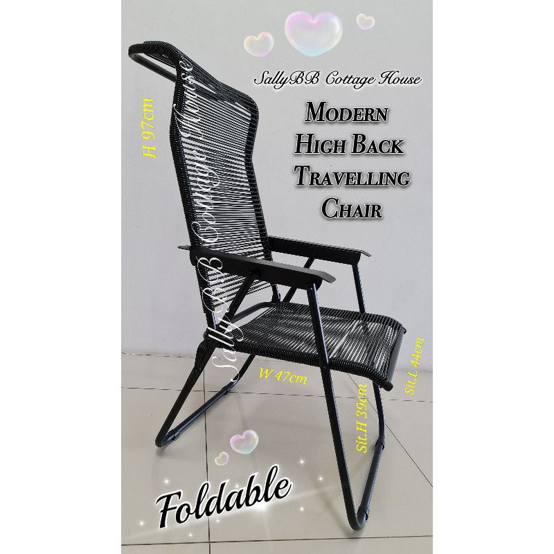 Modern High Back Foldable Traveling Chair/Relax Chair/Kerusi Rehat