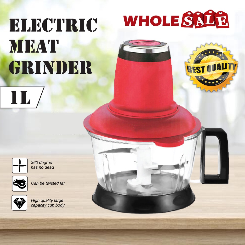 Electric Meat Grinder Meat Mincer Chopper Food Processor 1L / Pengisar Daging Elektrik Shopee