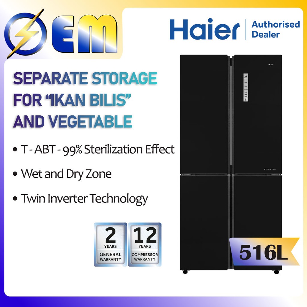 516L HAIER DC Inverter 4Door Fridge 4Pintu Peti Sejuk Dualion