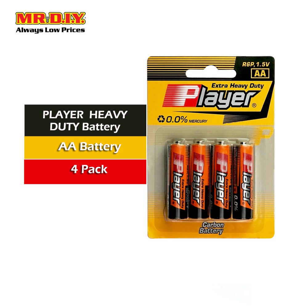 PLAYER Extra HeavyDuty Carbon AA Battery (4pcs) Shopee Malaysia