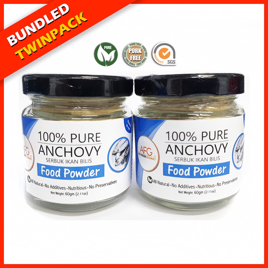 Anchovy Powder / Serbuk Bilis 60g x 2unit (Bundled Twin Pack) Shopee