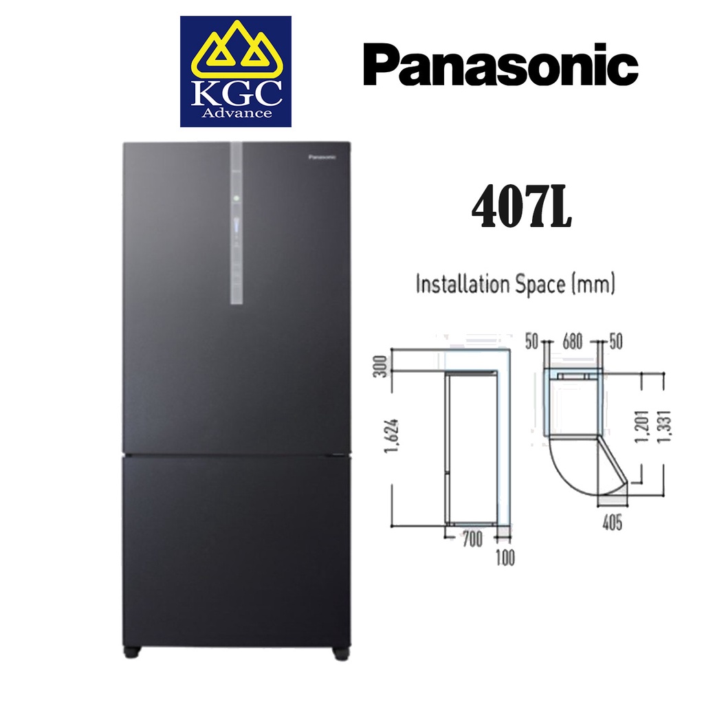 Panasonic Econavi Inverter 2 Door Refrigerator (407L) NRBX418GKMY