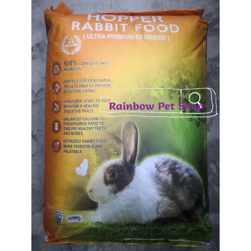 Hopper Rabbit & Hamster Food Utra Premium Extruded 10kg Shopee Malaysia