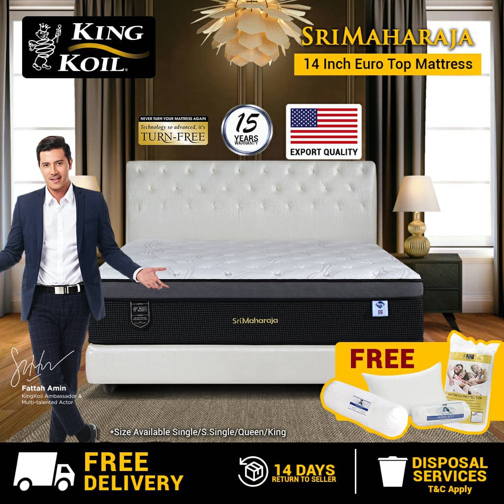 Sri Maharaja King Koil Mattress Queen/King (Free Bedframe) Shopee