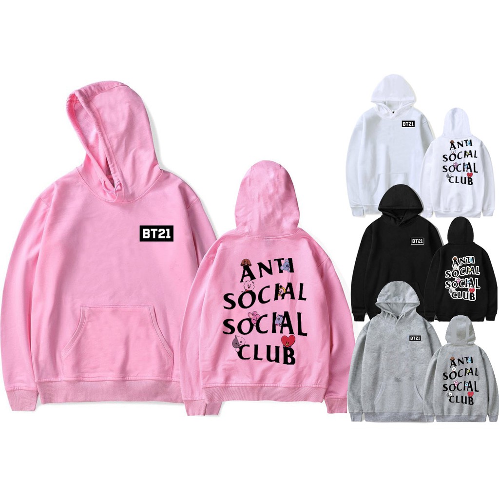 ANTI SOCIAL SOCIAL CLUB BT21 Hoodie BTS jacket Shopee Malaysia