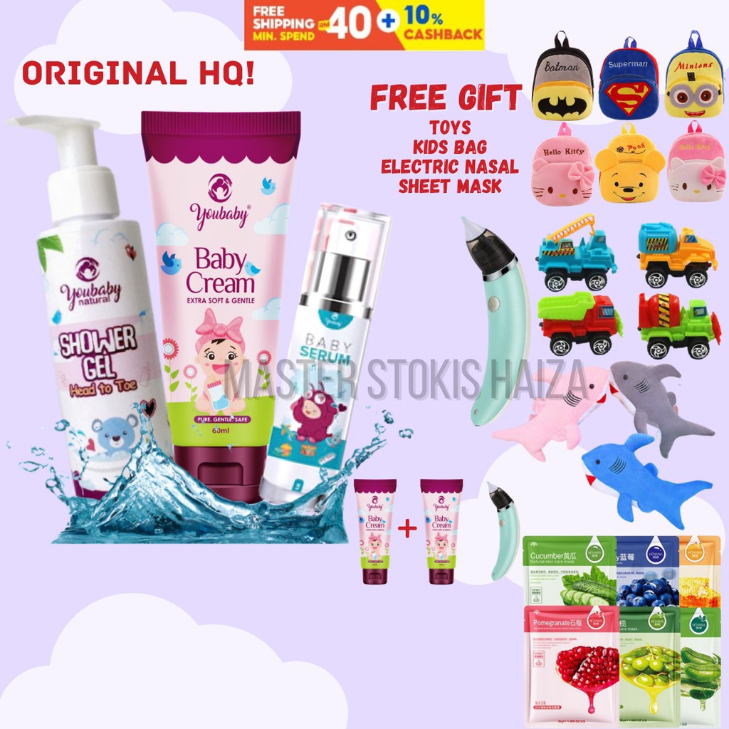 🌸YOUBABY CREAM & SHOWER GEL🌸 SELESEMA BATUK KAHAK RUAM ECZEMA KKM
