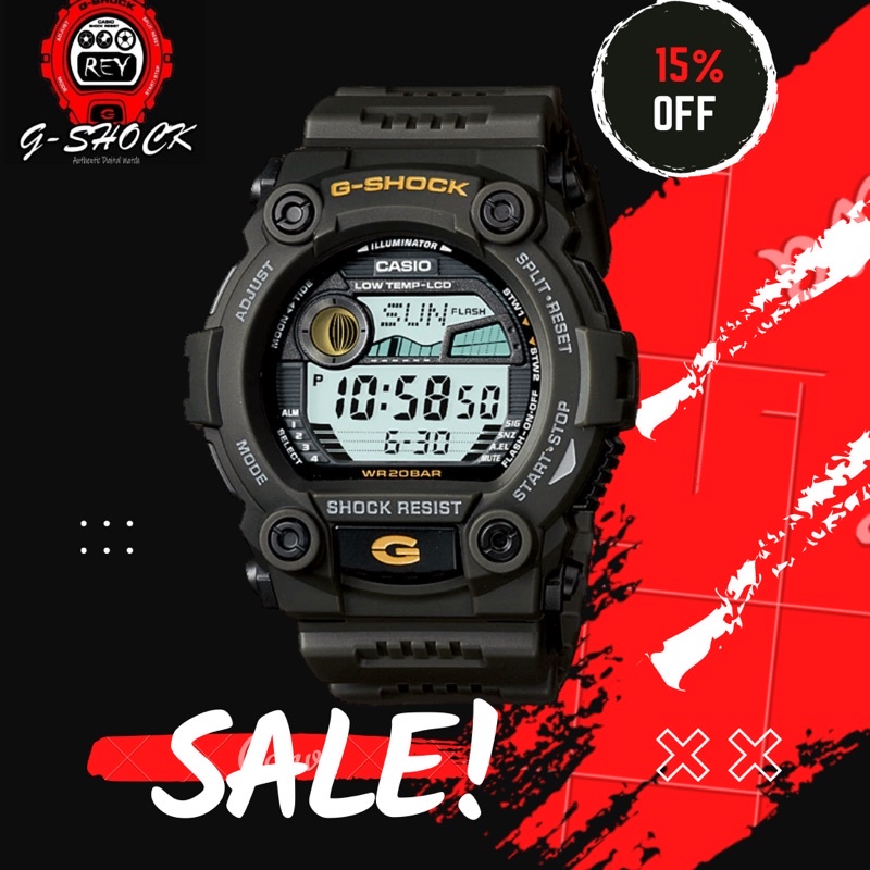 GShock G79003DR Original watch shock resist water resist moon tide