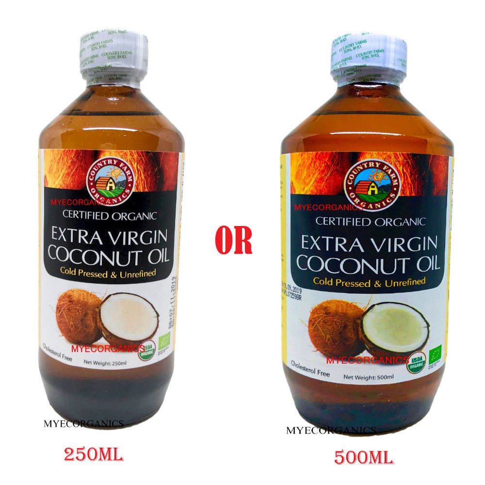 Country Farm Extra Virgin Coconut Oil 250ml OR 500ml (HALAL) Shopee