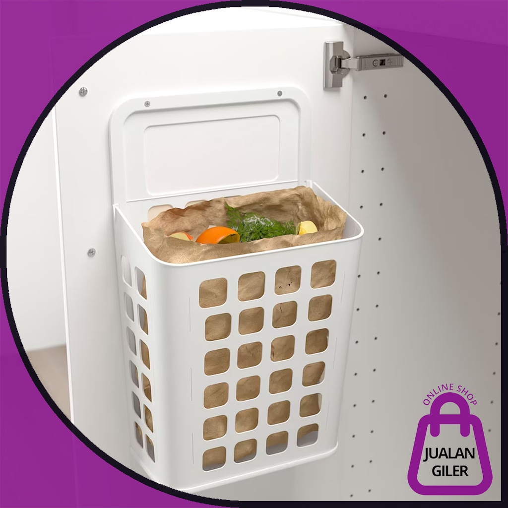 IKEA WASTE BIN IKEA VARIERA WASTE BIN WHITE COLOR 10L HANGING WASTE BIN