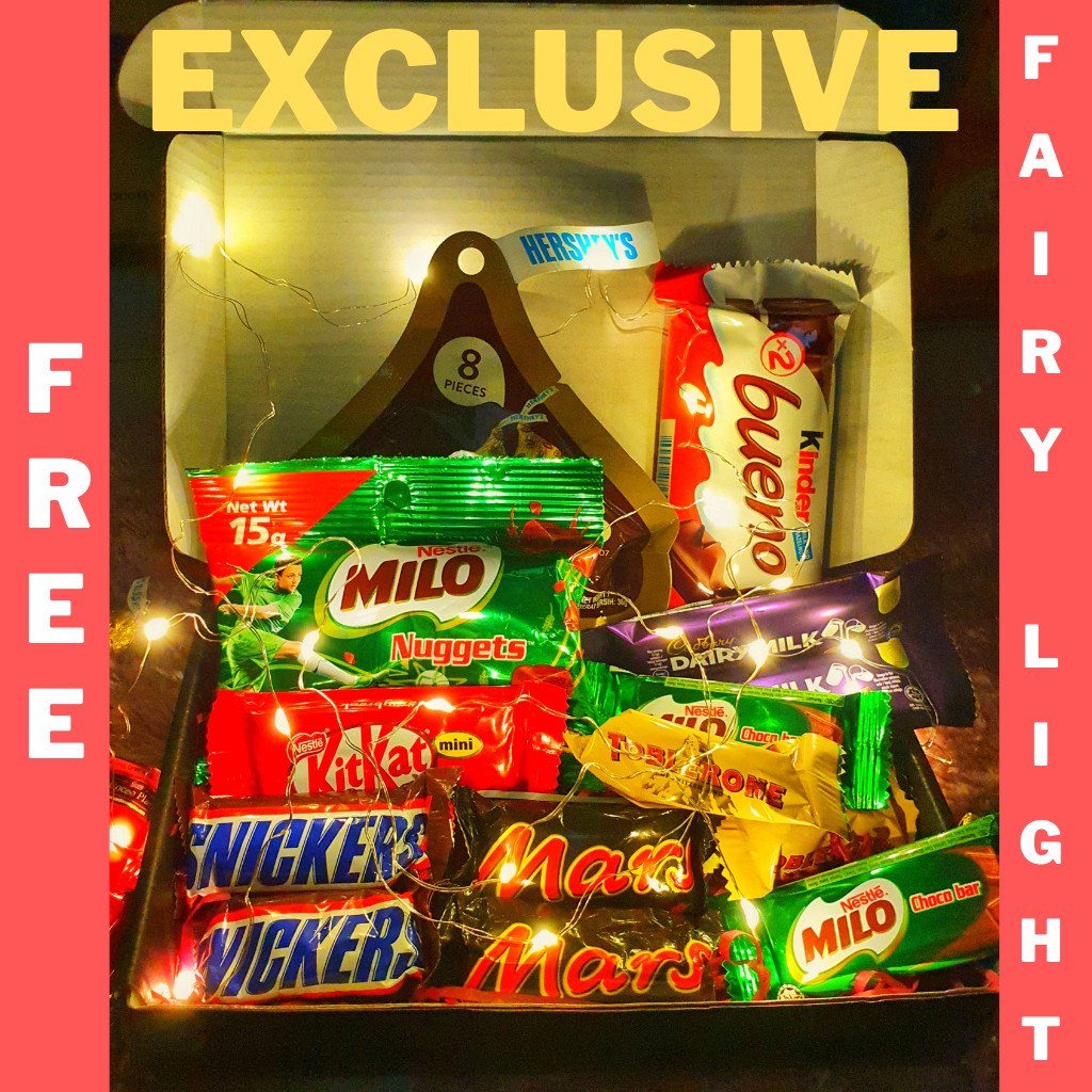 🔥FREE FAIRY LIGHT🔥 Chocolate Surprise Gift Box Birthday Anniversary