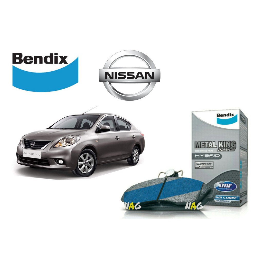 NISSAN ALMERA N17 BENDIX DISC BRAKE PAD METAL KING BRAKE PAD DEPAN