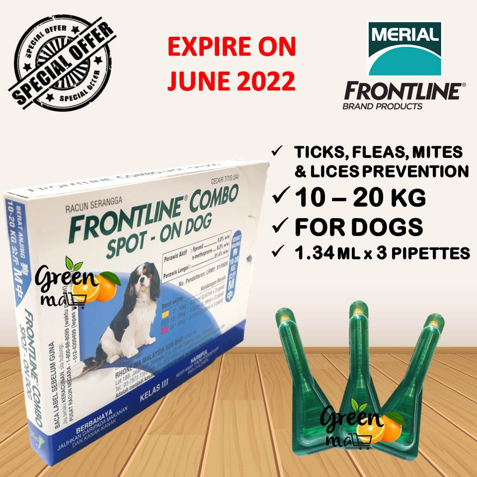 [READY STOCK]Frontline Spot On Dog Medium 10 20 KG [Expiry Date JUNE