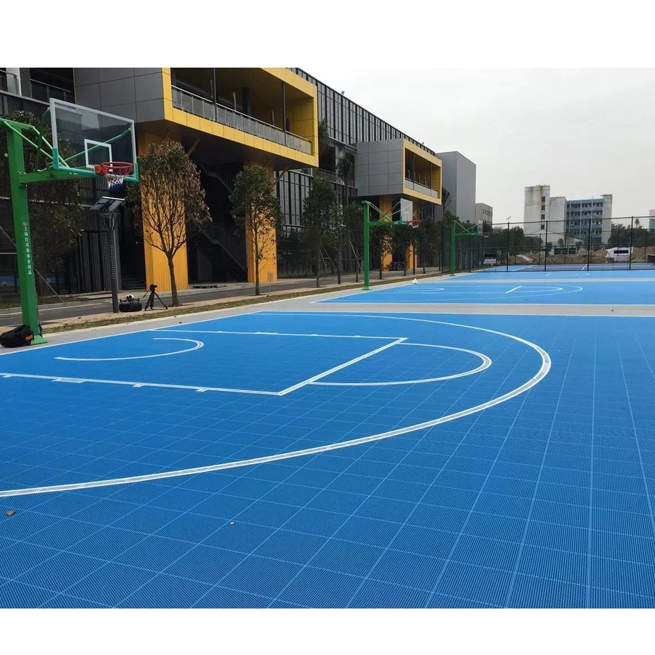 PP Material Court Tiles For Outdoor Playground Flooring Plastic