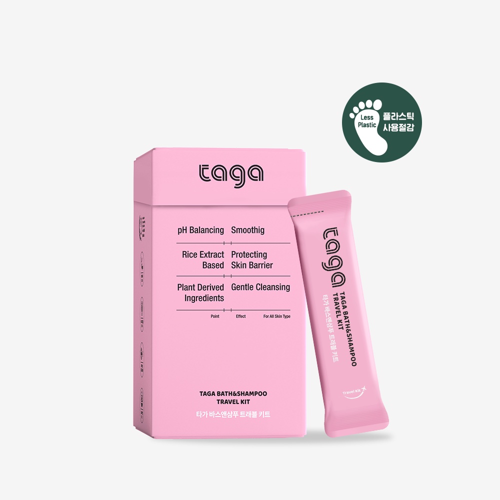 [taga] Vegan baby skin care travel kit Allinone wash Bath and Shampoo