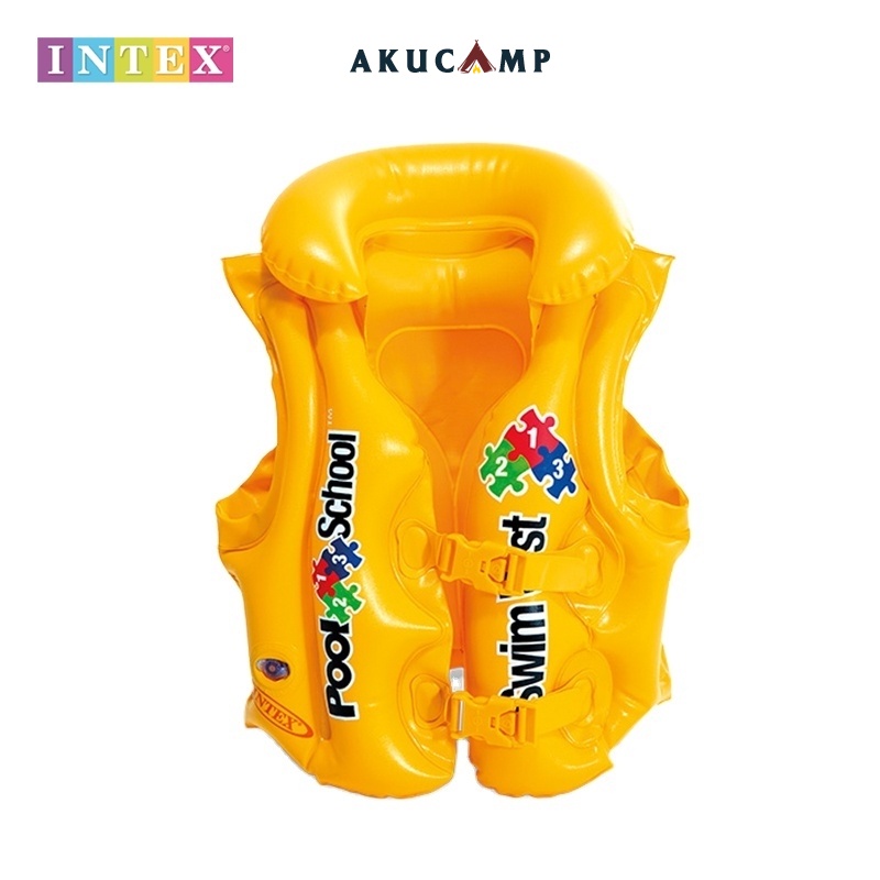 Intex Pool School Deluxe Swim Vest Life Jacket Swimming Float Life
