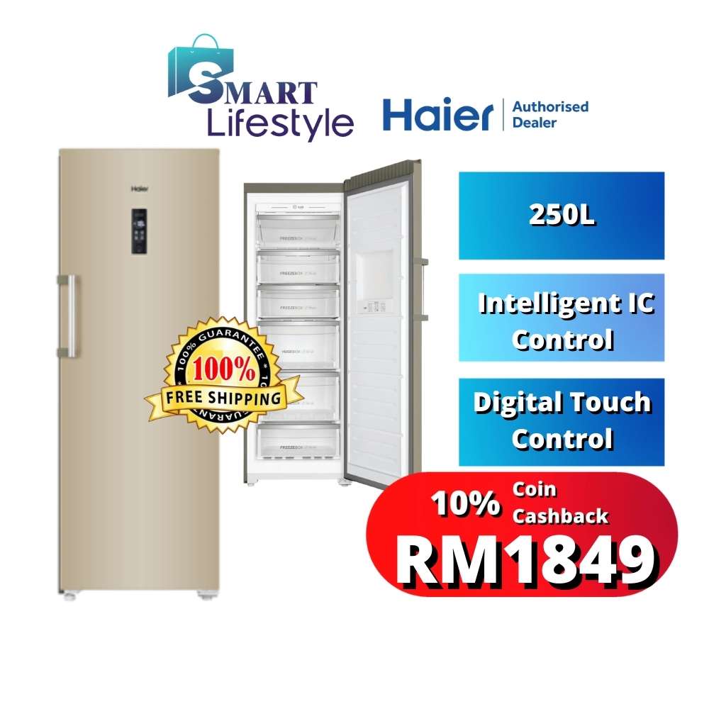 Haier 250L Upright Freezer BD248WL Shopee Malaysia
