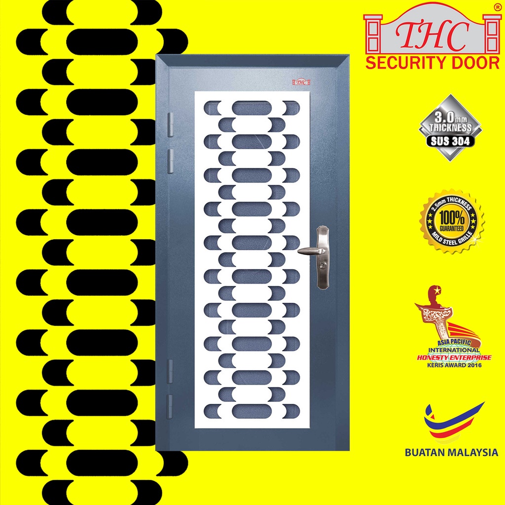 Security Door Sanskrit Design(MILD STEEL) [3.5x7feet] THC Security Door