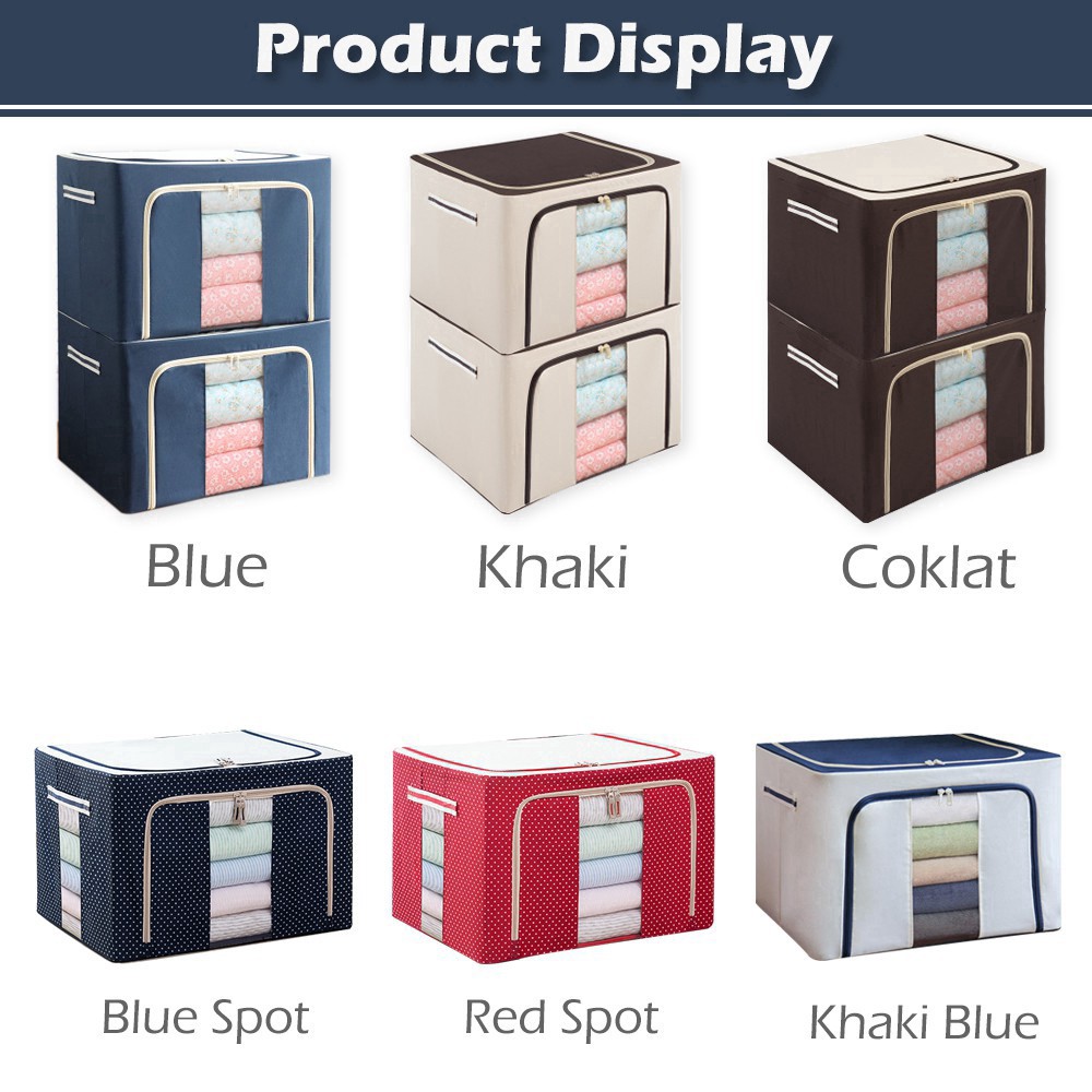 100L & 72L Foldable Storage Box Organizer Bag Large Capacity Oxford