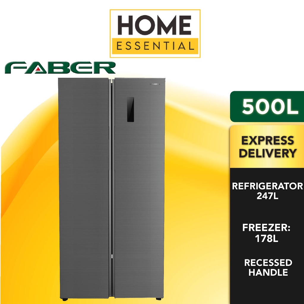 Faber 500L Side by Side Inverter Refrigerator LUSSO SBS500DG Fridge