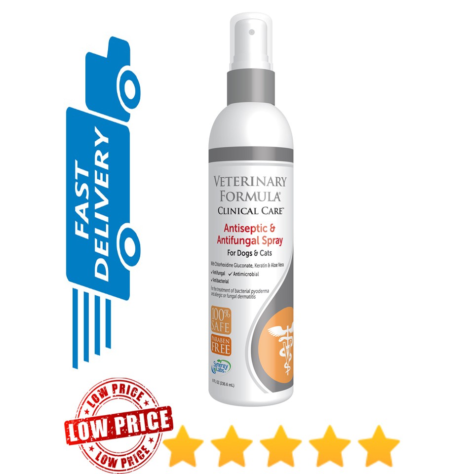 SYNERGY LABS VETERINARY FORMULA CLINICAL CARE ANTISEPTIC & ANTIFUNGAL SPRAY 236.6ml Shopee