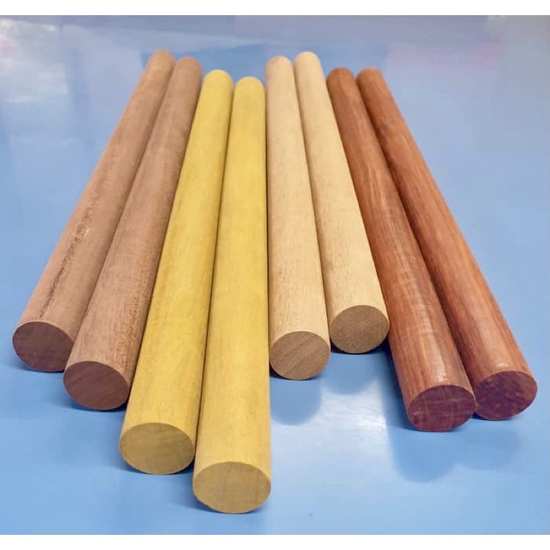 Wooden rod diameter 28mm, length 4ft (1200mm) & 5ft (1500mm) Wooden