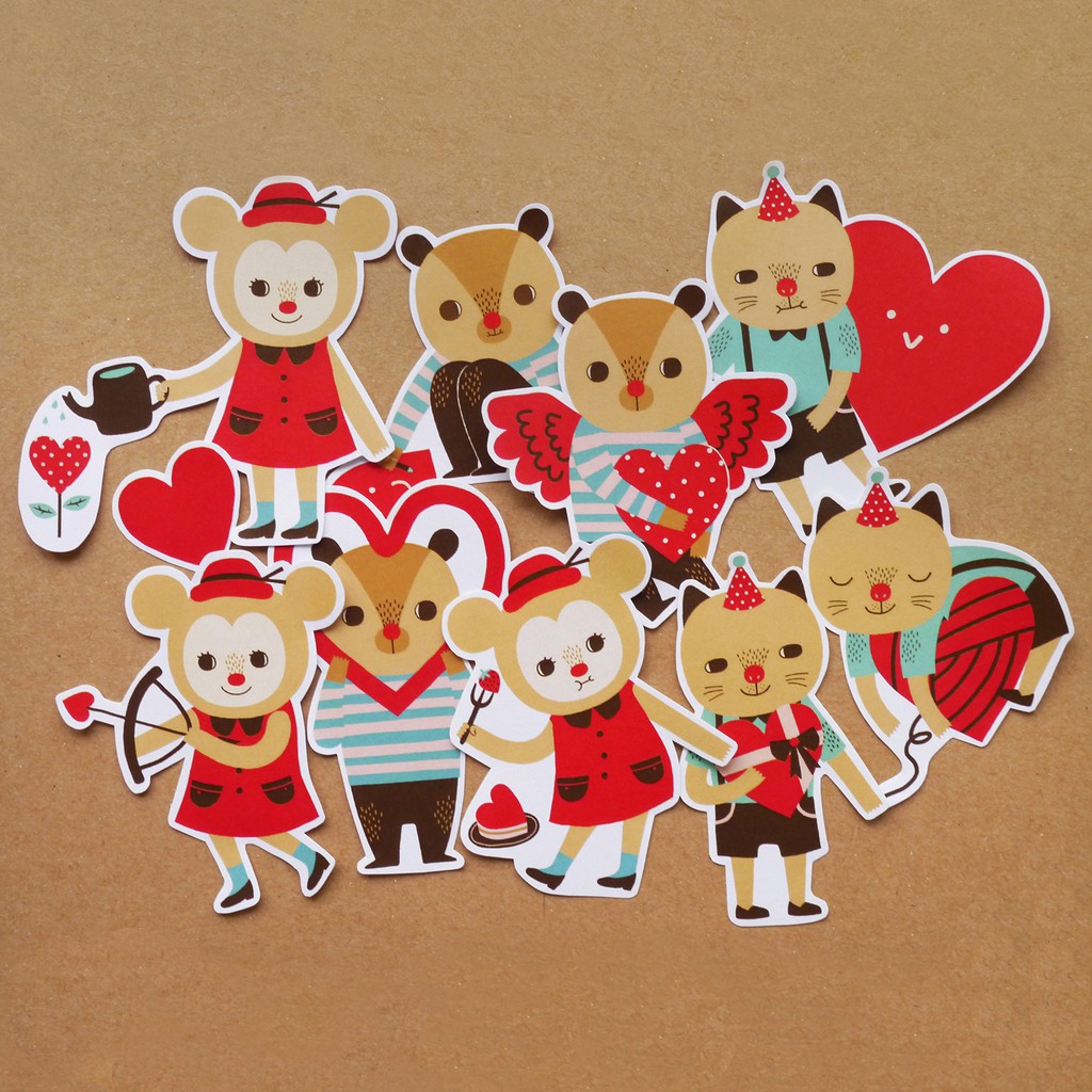 Minifanfan Love Parade Sticker Set Scrapbooking Diary Journal