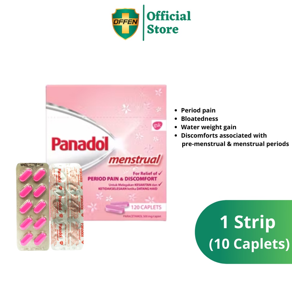 Panadol Menstrual Period Pain/Bloatedness/Water Weight Gain/Pre