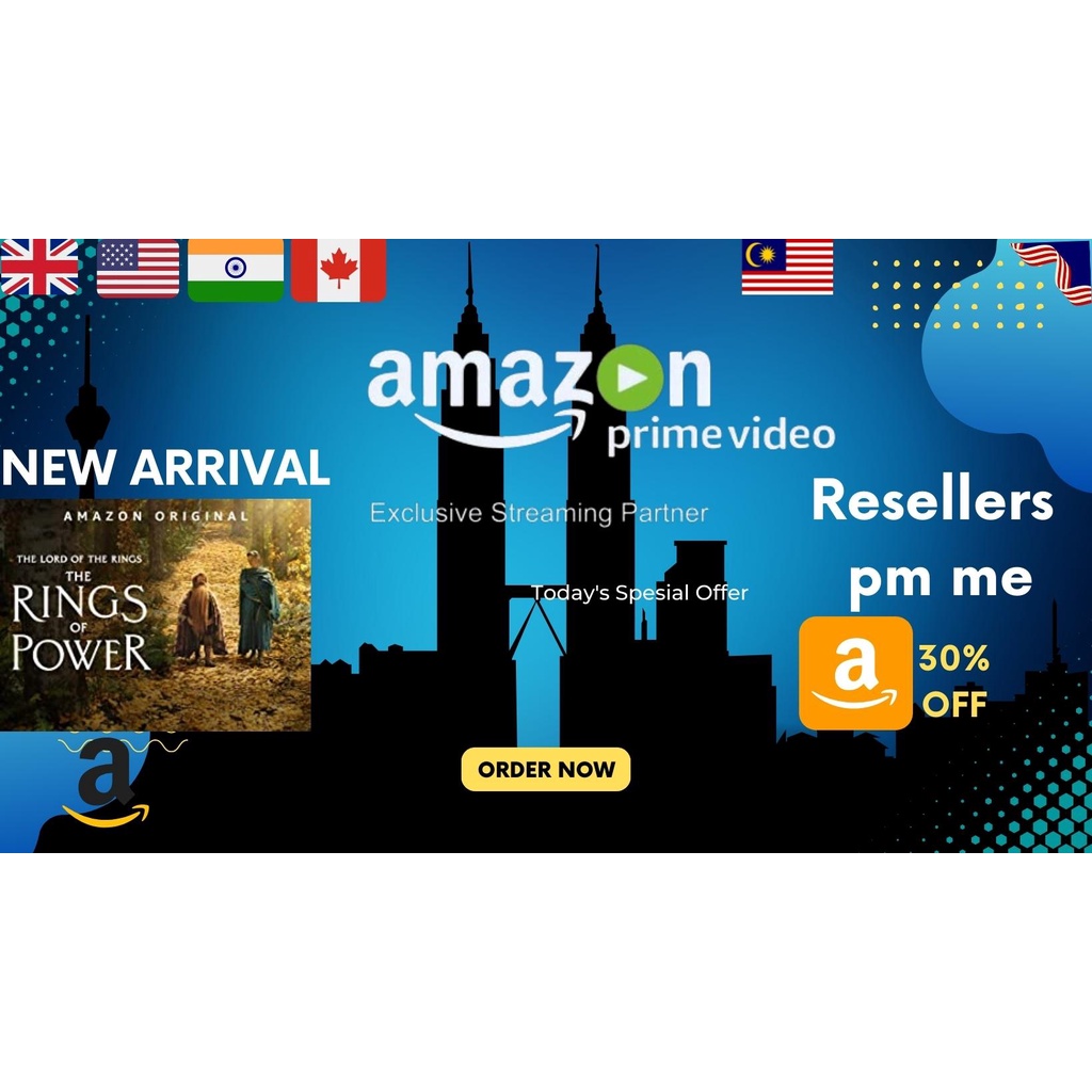 amazon prime video 1month, 6month 100 original account Shopee Malaysia