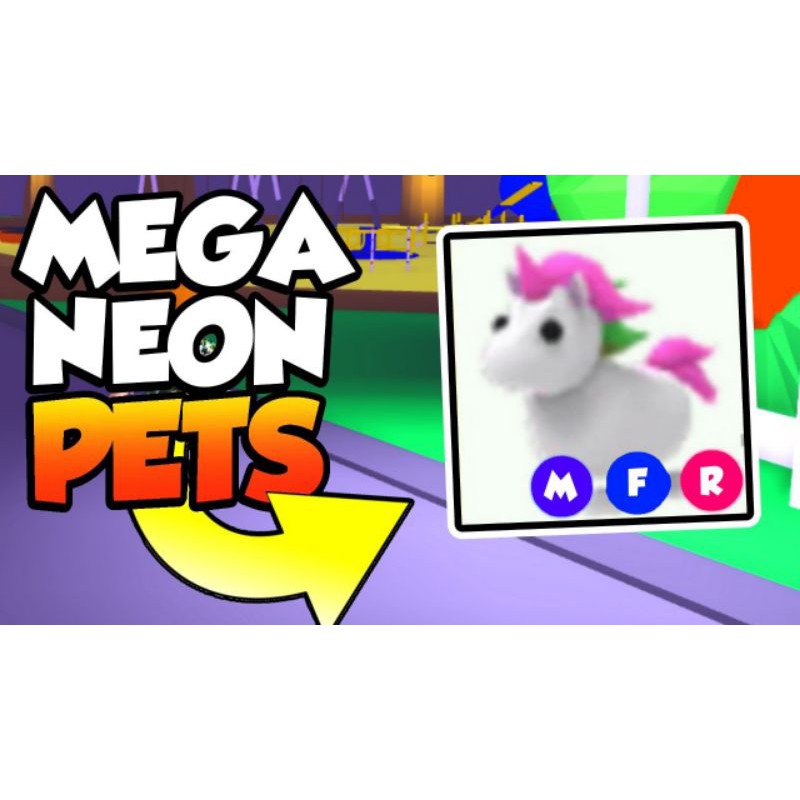Adopt Me Legendary Mega Neon Unicorn Fly Ride(MFR) Shopee Malaysia