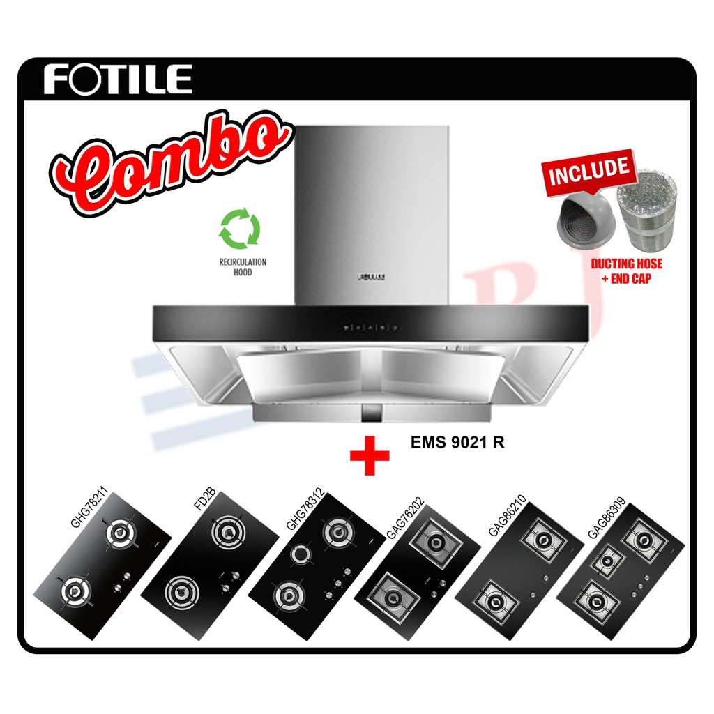 FOTILE Recirculation Hood EMS9021R COMBO Shopee Malaysia