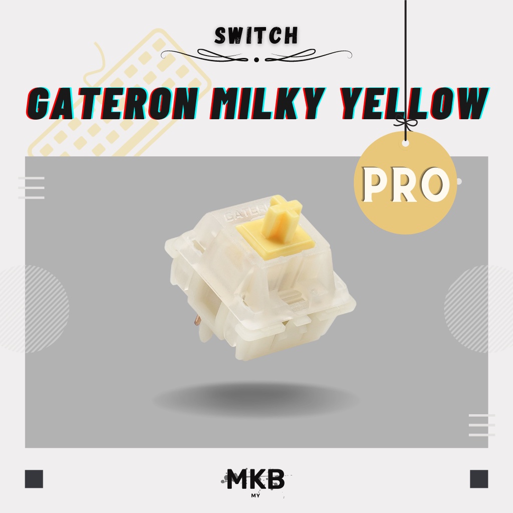 [READY STOCK] Gateron Milky Yellow PRO Mechanical Switches Switch for Mechanical or Gaming