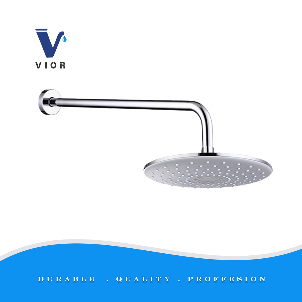 CHROME Bathroom Rainfall 10 inches Round Shower head Set With Shower