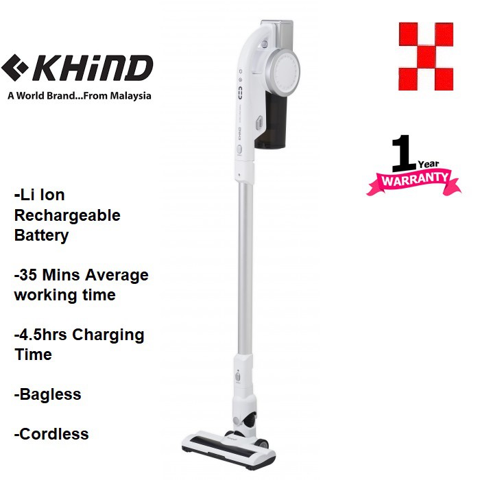 Khind Vacuum Cleaner VC9679 120W Cordless Bagless Rechargeable Penyedut