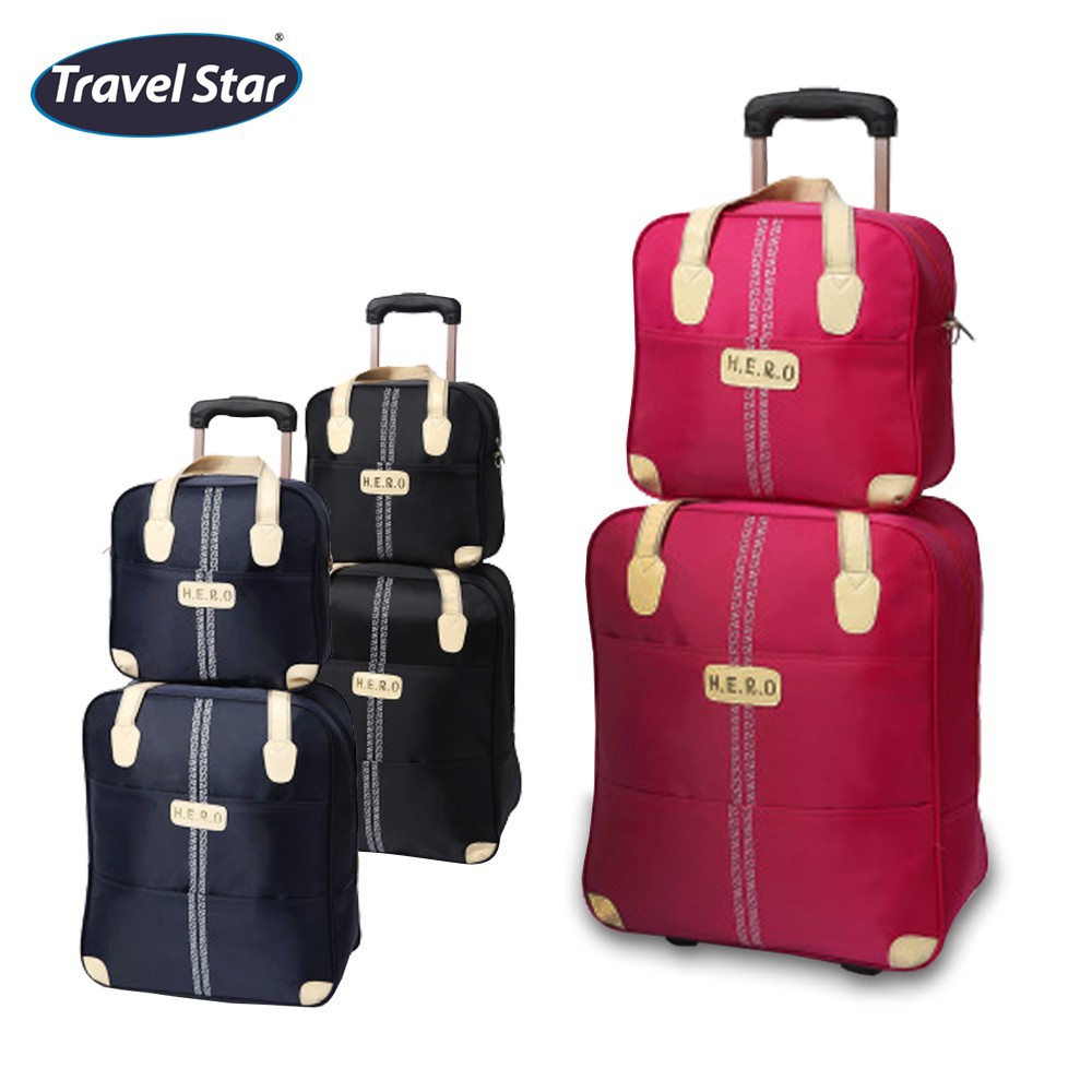 Cloth Luggage Wheel Trolley Travel Flight Fabric Suitcase Shoulder Bag