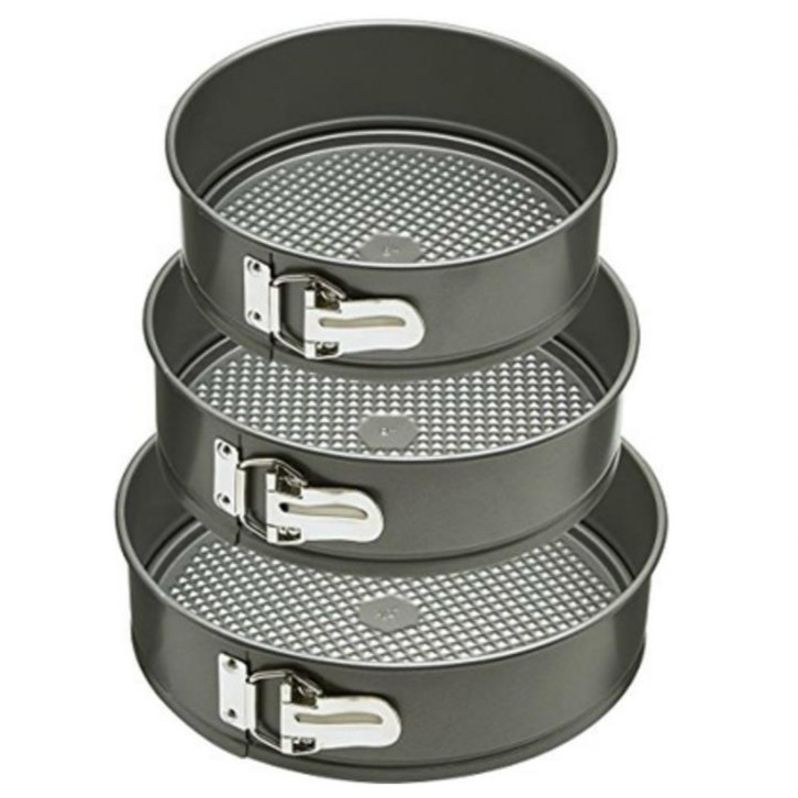 Set 3 in 1 Nonstick Cake Mould 3 Tier Layer Baking Pan Bakery Round Big