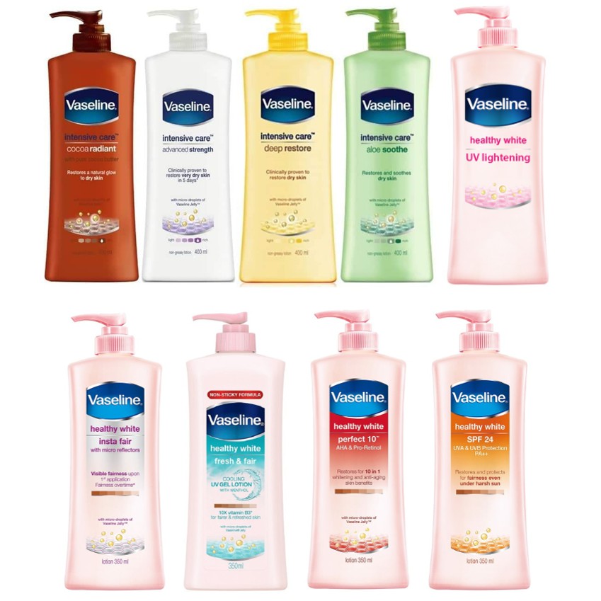 Vaseline Intensive Care/ Healthy White Body Lotion (350ml/400ml