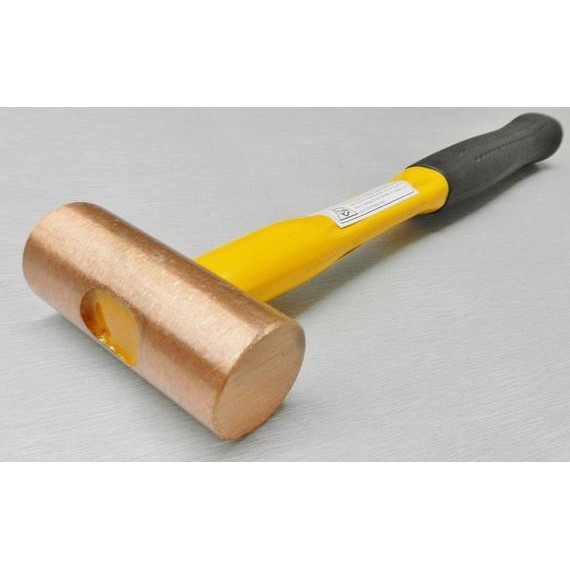 3 LB Brass Copper Hammer / Fiber Handle / Non Sparking Hammer Shopee