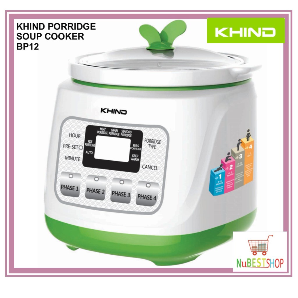 Khind BP12 Multi Baby Porridge Cooker 1.0L Shopee Malaysia