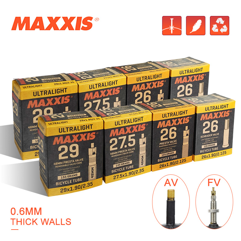 【Available】1PC MAXXIS Ultralight bicycle Inner Tube AV/FV 0.6mm
