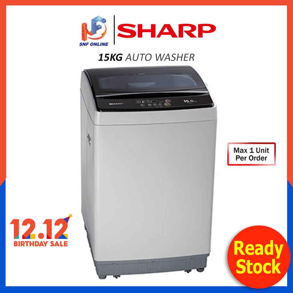 Sharp Fully Auto Washing Machine 15KG ESX156 ESX159 Shopee Malaysia
