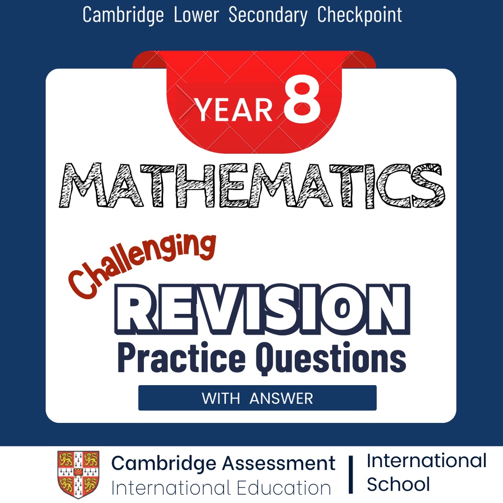K5 Cambridge Lower Secondary Mathematics Year 8 Workbook + Answer Checkpoint Practice Questions