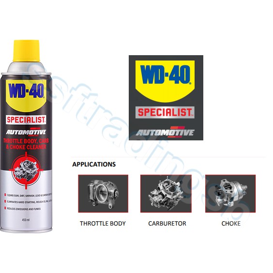 THROTTLE BODY, CARB & CHOKE CLEANER / WD40 SPECIALIST AUTOMOTIVE
