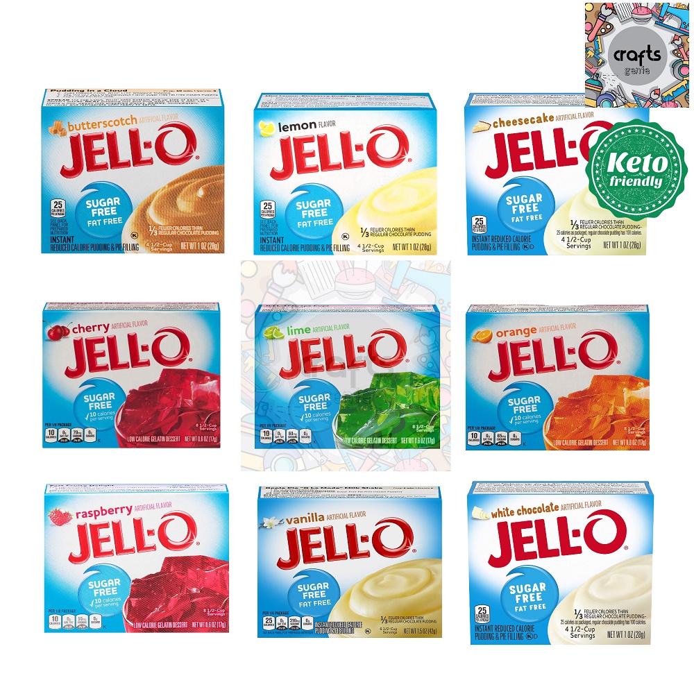 JELLO Sugar Free Gelatin Mix and Instant Sugar Free Pudding & Pie Filling Sugar Free, Low