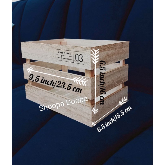 Solid Wooden Box Big Size Multipurpose / Kotak Kayu Pelbagai Guna